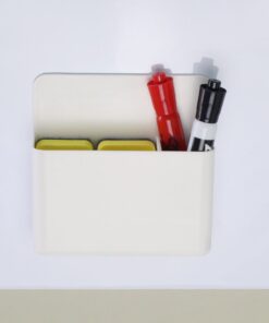 Tofun White Magnetic Marker Holder for Whiteboards,Magnetic Dry Eraser Organizer Mount,Fits 8 Dry-Erase Markers.Bonus 1 pcs Magnetic Whiteboard Eraser 18 51I1XA7OyHL