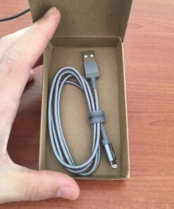 Amazon Basics Nylon Braided Lightning to USB A Cable, MFi Certified Apple iPhone Charger, Dark Gray, 3-Foot 3 Feet 1 53 51I2BnchTqL