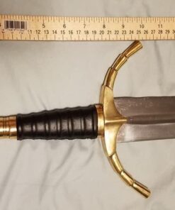 Medieval Warrior The Mercenary Sword Full Tang Tempered Hand Forged Blade with Leather Scabbard 36 51I306VRqEL