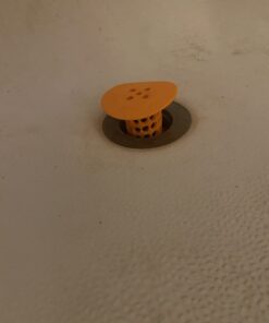 TubShroom Tub Hair Catcher Protector, Fits 1.5" - 1.75" Drain, Orange 44 51I9S7qwFUL