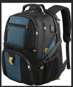 YOREPEK Travel Backpack, Extra Large 50L Laptop Backpacks for Men Women, Water Resistant College Student Bookbag Airline Approved Business Work Bag with USB Charging Port Fits 17 Inch Computer, Blue 66 51II1OLUkWL