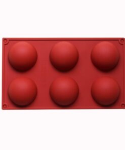 Alternative view of BAKER DEPOT 6 Holes Hot Chocolate Bomb Mold Dome Silicone Mould For Chocolate Cake Jelly Pudding Handmade Soap Round Shape Circle Cake Moulds Dia: 2 1/2 inches, Set of 2
