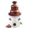 NutriChef 3 Tier Chocolate Fondue Fountain - Electric Stainless Chocolate Dipping Warmer Machine - Warm & Melt Chocolate, Butter, Caramel - Great for Parties, Events & Weddings - Pot Capacity 16 oz