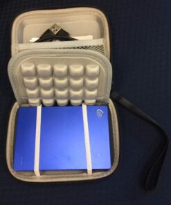 Lacdo Hard Drive Carrying Case for Seagate Portable Expansion Seagate Backup Plus Slim One Touch 1TB 2TB 3TB 4TB 5TB Portable External Hard Drive USB 3.0 2.5 Inch HDD EVA Shockproof Travel Bag, Black 61 51IQ4Px7tQL