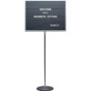 Quartet 7920M Quartet Adjustable Single-Pedestal Magnetic Letter Board, 20 x 16, BLK/GY Frame,Black