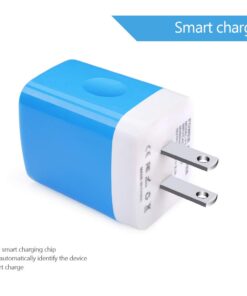 USB Charger Multi Port, AILKIN USB Charger Charging Block USB Wall Plug Travel Charger Fast Phone Cube Brick USB Box for iPhone 15 14 13 12 11 10 X, Samsung Galaxy, Google Pixel, Motorola (Blue/3Port) 1Pack 3 USB Port Blue 12 51IWNqiGM6L