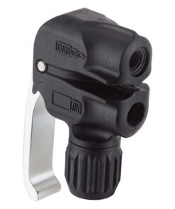 LEZYNE Dual Valve Alternative Bicycle Pump Head, Presta, Schrader, and Dunlop Compatible, for High-Pressure Tire Floor Pumps Black