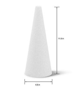 Alternative view of FloraCraft CraftFōM Cone 4.8 Inch x 11.9 Inch White 12 x 5"