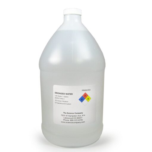 The Science Company, NC-3064, Deionized Water, 1gal