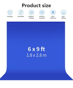 NEEWER 6x9 feet/1.8x2.8m Photo Studio 100% Pure Polyester Collapsible Backdrop Background for Photography, Video and Television (Backdrop ONLY) - Blue 13 51IjINqZKWS