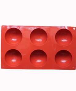 BAKER DEPOT 6 Holes Hot Chocolate Bomb Mold Dome Silicone Mould For Chocolate Cake Jelly Pudding Handmade Soap Round Shape Circle Cake Moulds Dia: 2 1/2 inches, Set of 2 29 51IjnnfWRHL