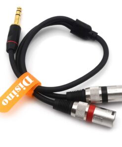Alternative view of DISINO 1/4 TRS to Dual XLR Male Y-Splitter Stereo Breakout Cable 1/4 inch(6.35mm) to 2 XLR Patch Cable - 5 FT/1.5m 5 feet