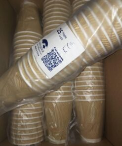 SPRINGPACK Disposable Paper Coffee Cups with Lids, 100 pack 12 oz Ripple Wall Insulated To Go Coffee Cups for Hot/Cold Beverage, Recyclable Takeaway Drinking Cups for Home Office Cafe Party 47 51IqsXf7foL