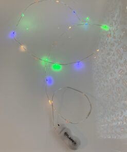CYLAPEX 6 Pack Multicolor Fairy String Lights Battery Operated Fairy Lights Firefly Lights Micro LED Starry String Lights on 3.3ft/1m Silvery Copper Wire for DIY Christmas Decoration Costume Wedding 26 51IupIzhL