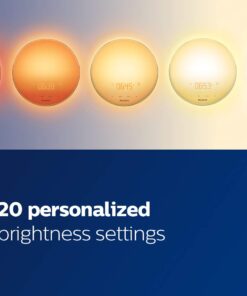 Philips SmartSleep Wake-up Light, Colored Sunrise and Sunset Simulation, 5 Natural Sounds, FM Radio & Reading Lamp, Tap Snooze, HF3520/60 28 51IwZubh3RL