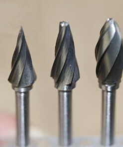 Alternative view of Luo ke 10 Pcs Tungsten Carbide Burr Set - 1/8'' Shank Large Single Blade Cutting Burs for Aluminum, Coppon, Metal, Hard Materials Single Slot Carbide Burr