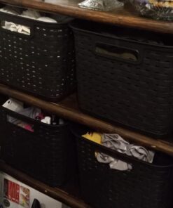 Sterilite 12736P06 Tall Weave Basket, Espresso, 6-Pack 30 51J0ilfwkjL