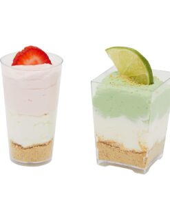 Juvale 72 Pieces Assorted Dessert Cups for Appetizers, Snacks, Plastic Shot Glasses 3oz and 5oz, Cups for Anniversary, Wedding Reception, Baby Shower, Birthday Party (Serves 36) 26 51J5hXuA7oL