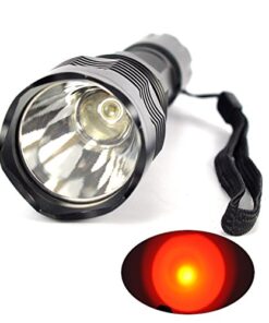 LED Hunting Flashlight, HS-802 250 Yards Cree Coyote Hog Red Light Flashlight with Remote Tactical & Pressure Switch+ Barrel Mount+ Battery(not sold individually)+ Charger for Hunting, Fishing 12 51J7dx1FhUL
