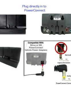 ChargerCity Dual USB Sirius XM Satellite Radio Car Truck Lighter Socket Mount w/Tilt Adjust & PowerConnect Cable Adapter for Onyx Plus EZR EZ Lynx Stratus Starmate Xpress (Vehicle Dock NOT Included) 27 51J85jgefPL