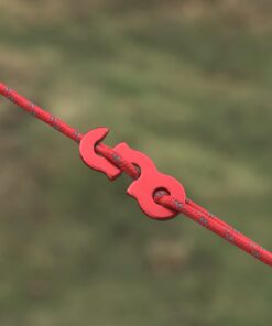 TRIWONDER Guyline Cord Adjuster Rope Tensioner Tent Guy Line Paracord Tightener Loop Alien Aluminum Alloy for Camping Hiking (Red - 12 Pack) Three Holes - Red (12 Pack) 13 51J8LteteL