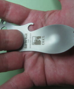 CRKT Eat'N Tool Outdoor Spork Multitool: Durable and Lightweight, for Camping, Hiking, Backpacking and Outdoors Activities, Silver, Carabiner 9100C 23 51JIM5pQk5L