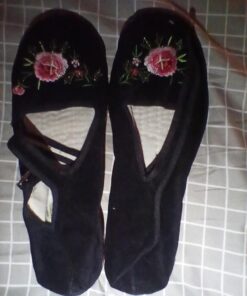 Alternative view of Shoes 18 Womens Cotton China Doll Mary Jane Shoes Ballerina Ballet Flats Shoes 9 118a Black Suede