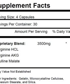 KRK SUPPLEMENTS 1 Bottle Nitric Oxide Complex 3500mg Per Serving L-Arginine HCL AAKG AKG Alpha Ketoglutarate Citrulline Malate 120 Capsules 120 Count (Pack of 1) 11 51JNAdw1QJL