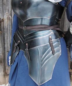 NauticalMart Medieval Female Fantasy Dark Knight Armor Cuiasss Breastplate w/ Pauldrons 18GA Steel Half Body Costume Lady Plate Armor Suit 8 51JR4d499GL