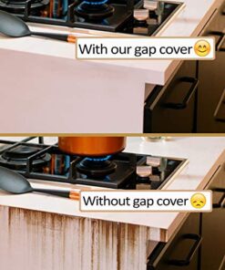 Alternative view of Mofason Stove Gap Covers, Kitchen Silicone Oven Gap Filler – 21 Inches Countertop Strips Gap Guard, Easy to Clean (Black) Black