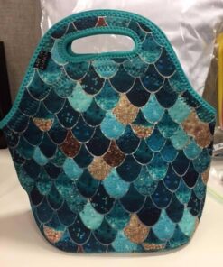 Artovida Artists Collective Insulated Neoprene Lunch Bag - Washable Soft Lunch Tote for Work and Picnic - Design by Monika Strigel (Germany) Really Mermaid - Classic Monika Strigel Really Mermaid 39 51JY4UW1PwL