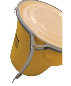 Eagle 20 Gallon Salvage Barrel Drum with Metal Ring Lever-Lock Lid, 21" Height, 21" Diameter, Blow-Molded HDPE, Yellow, 1654 35 51Jh7TiAutL