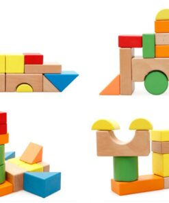 Lewo Large Wooden Blocks Construction Building Toys Set Stacking Bricks Board Games 32 Pieces 31 51Jir9Un7PL