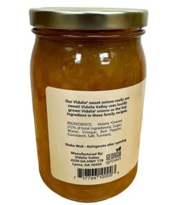Alternative view of Vidalia Valley Onion Sweet Relish with Diced Red Pepper, 17 Oz (Pack of 3) Fat FREE, ALL Natural, NO Preservative,