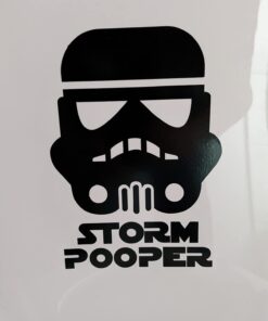 Remarkable Walls Star Wars Inspired Parody Storm Pooper Vinyl Decal 8 inches high by 6 inches wide Black 24 51JnTAiKiXL