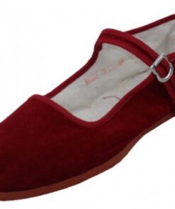 Shoes 18 Womens Cotton China Doll Mary Jane Shoes Ballerina Ballet Flats Shoes 6 118 Burgundy Micro