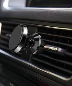 Magnetic Mount, iFlash Aluminum Universal Air Vent Magnetic Car Mount Phone Holder, 360 Degree Rotation for Multi-Angle View, Cradle-Less Car Phone Mount Stand for Apple iPhone/Samsung Galaxy - Black 11 51Jql9b6lmL