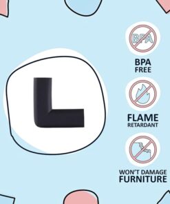 Alternative view of Bébé Earth Baby Proofing Edge and Corner Guard Protector Set for Back to School, 20 Feet Edges & 8 Foam Corners, Furniture and Tables Child Baby Proof Bumpers, Pre-Taped Corner Cushions - Onyx Black 20 Feet + 8 Corners