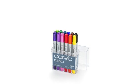 Copic Ciao Set Alcohol Marker, 12, Basic, Count Marker Set