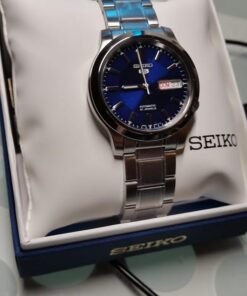 SEIKO 5 Men's SNK793 Automatic Stainless Steel Watch with Blue Dial 49 51K071NqD6L