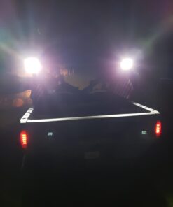 LEDKINGDOMUS Led Light Bar 300W 52 inches Curved Light Bar & 2pc 4 inches 18W Flood Light Pods & Switch Wiring Harness Compatible for Jeep, Pickup, Truck, Car, ATV, 4x4, 4WD, Off Road Driving Light 52inch + 4inch Pods + Wiring Harness Black 36 51K6Sn5Sg4L