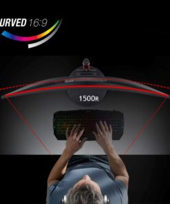 Acer Nitro 23.6" Full HD 1920 x 1080 1500R Curve PC Gaming Monitor | AMD FreeSync | 75Hz Refresh | 1ms (VRB) | ZeroFrame Design | 1 x HDMI 1.4 Port & 1 x VGA | ED240Q bi 23.6-inch 16 51K7k71LZL