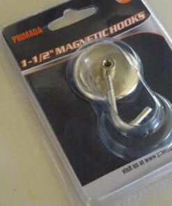 PRIMADA Extra-Strong Set Magnetic Hooks, 2pc, Chrome 27 51KJ1J6SjxL