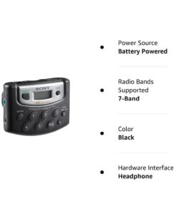 Alternative view of Sony SRF-M37W Walkman Digital Tuning Weather/FM/AM Stereo Radio (Black)