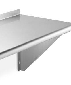 GRIDMANN 18" x 24" Stainless Steel Wall Mount Shelf with Backsplash, Commercial Grade - NSF Certified 18 Gauge Shelving for Restaurant, Kitchen, Utility Room, Garage 18" x 24" 12 51KZyDArZZL