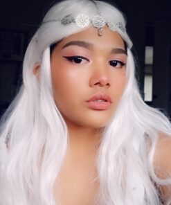 Rbenxia Curly Cosplay Wig Long Hair Heat Resistant Spiral Costume Wigs Anime Fashion Wavy Curly Cosplay Daily Party Silver 32" 80cm 61 51KceAUqkL