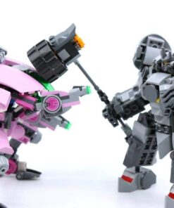 Alternative view of LEGO Overwatch D.Va and Reinhardt 75973 Mech Building Kit with Popular Overwatch Character Minifigures and Buildable Rocket Hammer (455 Pieces)