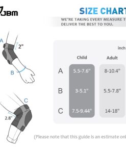 JBM Adult & Kids Knee Pads Elbow Pads Wrist Guards 3 in 1 Protective Gear Set for Skateboarding, Skating, Inline Skating, Roller Skating, Scooter, Biking and Multi-Sports Large (12+ years) Pink 20 51KrDIx5DjL 1