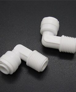 Quick Connect 1/4-Inch to 1/4-Inch Male RO Reverse Osmosis Water Filter Fitting Male Elbow Pack of 5 6 51L BmCnBhL