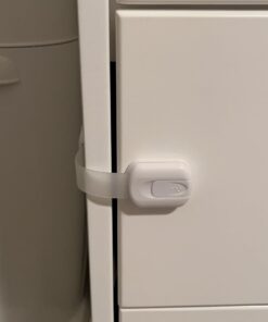 SKYLA HOMES Baby Locks (8-Pack) Child Safety Cabinet Proofing - Safe Quick and Easy 3M Adhesive Cabinet Drawer Door Latches No Screws & Magnets Multi-Purpose for Furniture Kitchen Ovens Toilet Seats 8 Count (Pack of 1) White 35 51L DdOAQSL